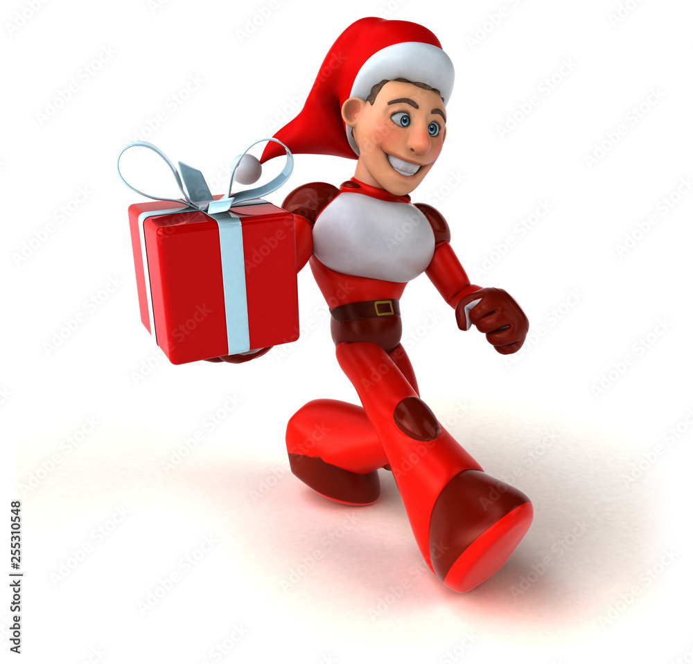 Fun Super Santa Claus - 3D Illustration Fun Super Santa Claus - 3D Illustration