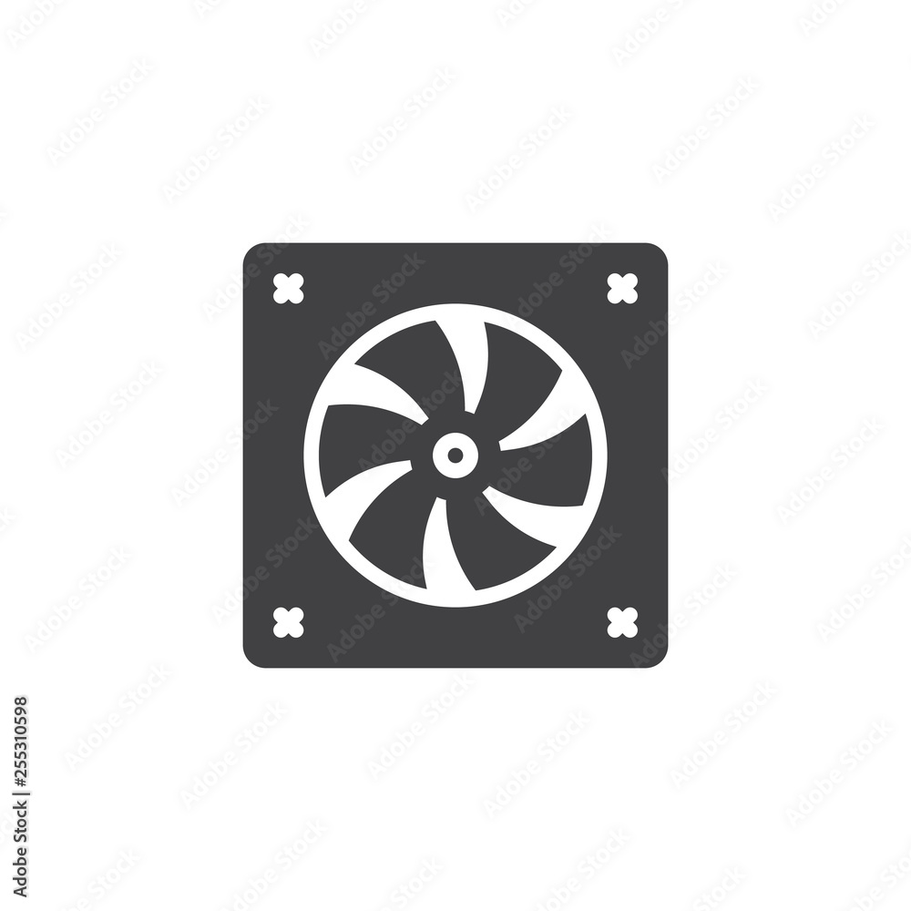 Computer cooler vector icon. filled flat sign for mobile concept and web design. PC hardware fan glyph icon. Symbol, logo illustration. Pixel perfect vector graphics Computer cooler vector icon. filled flat sign for mobile concept and web design. PC hardware fan glyph icon. Symbol, logo illustration. Pixel perfect vector graphics