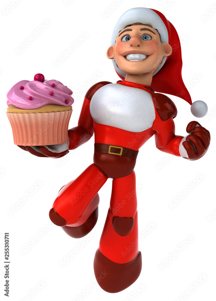 Fun Super Santa Claus - 3D Illustration Fun Super Santa Claus - 3D Illustration