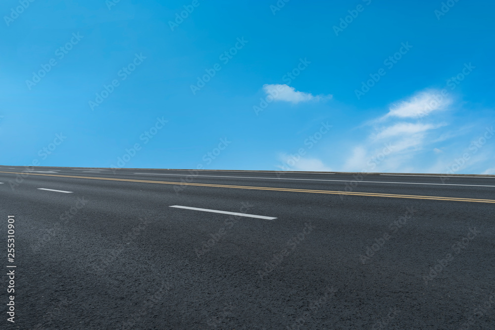 Road surface and sky cloud landscape.. Road surface and sky cloud landscape..