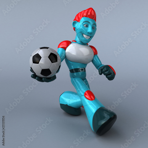 Red Robot - 3D Illustration