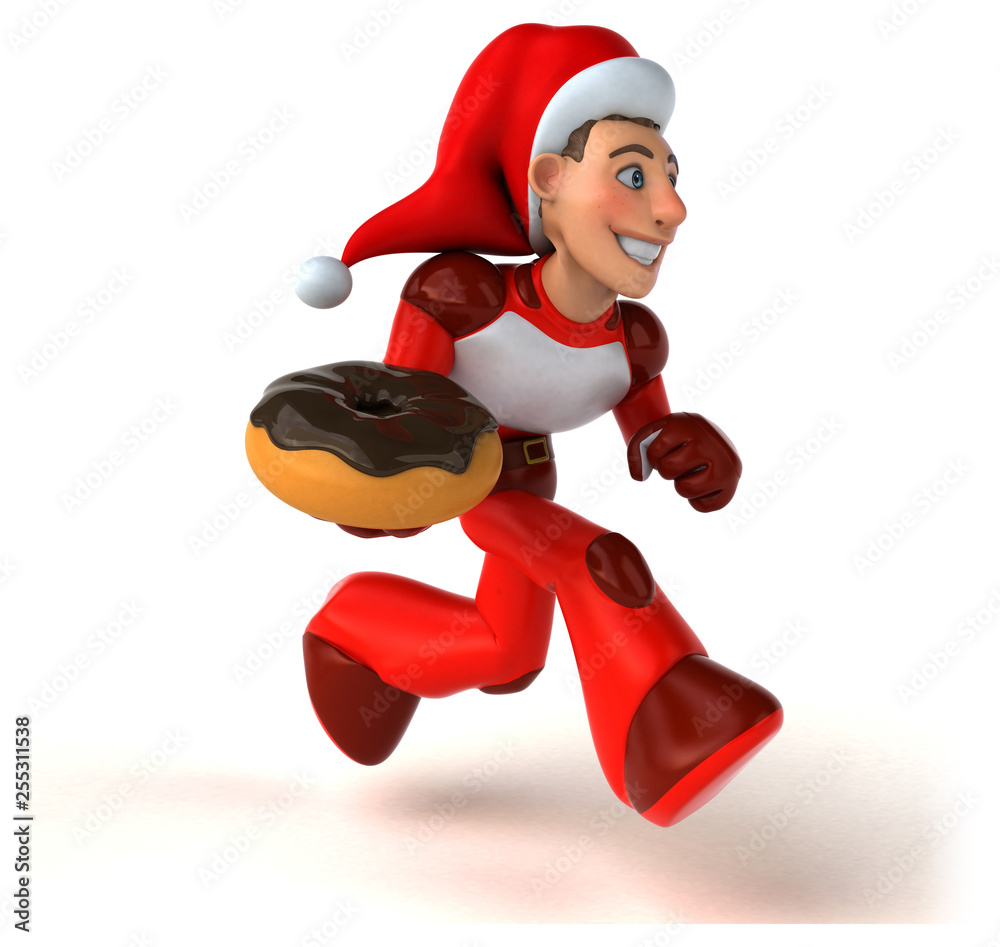 Fun Super Santa Claus - 3D Illustration Fun Super Santa Claus - 3D Illustration