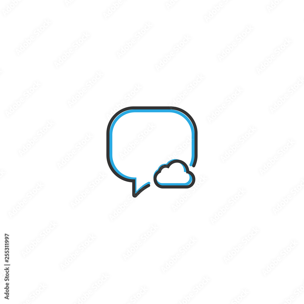 custom made wallpaper toronto digitalSpeech bubble icon design. Interaction icon line vector illustration