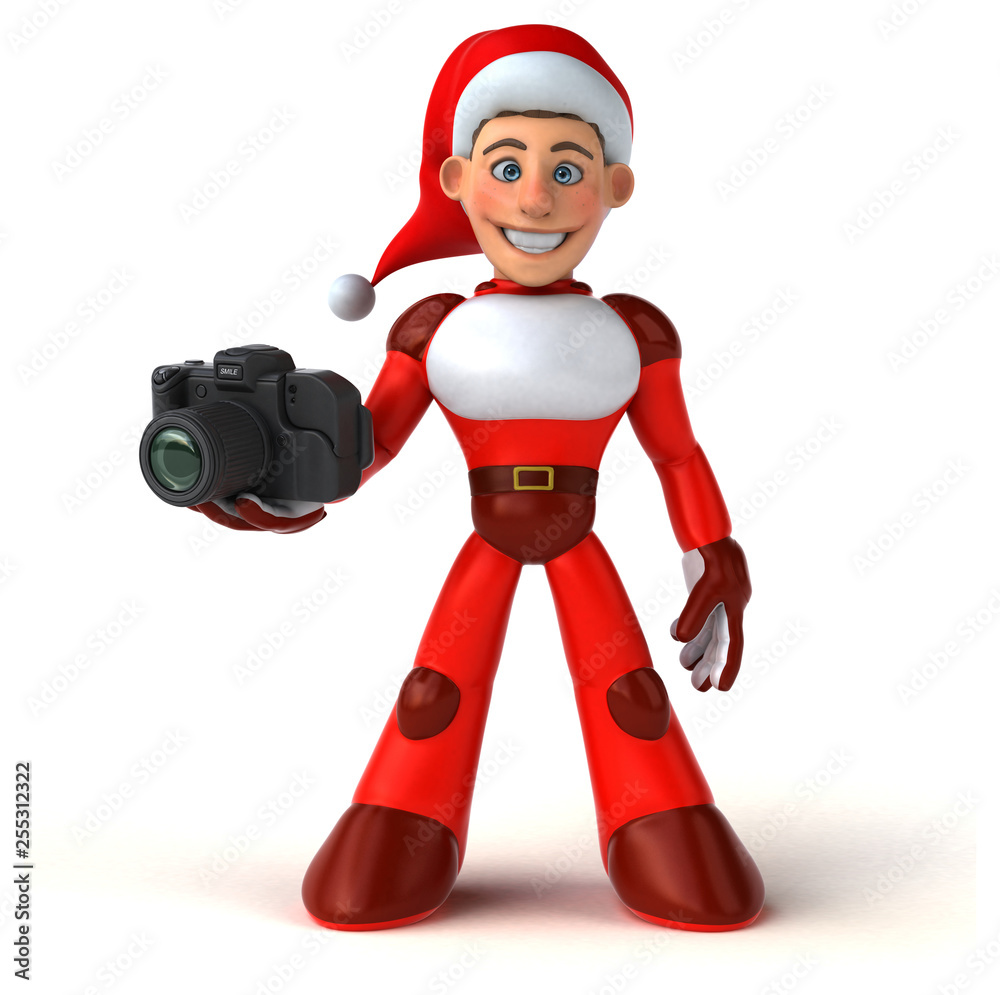 Fun Super Santa Claus - 3D Illustration Fun Super Santa Claus - 3D Illustration