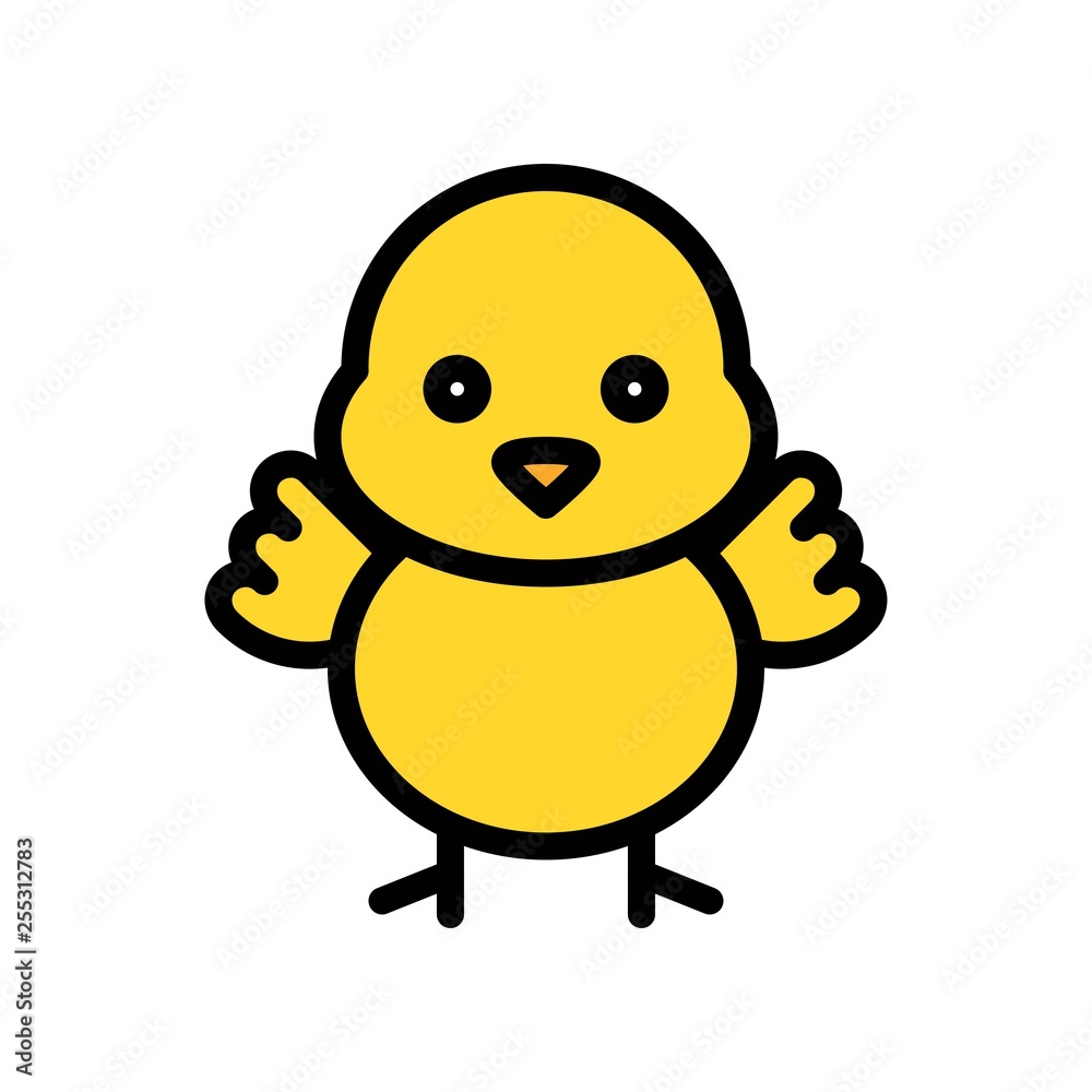 Chick vector, Easter filled icon editable stroke Chick vector, Easter filled icon editable stroke