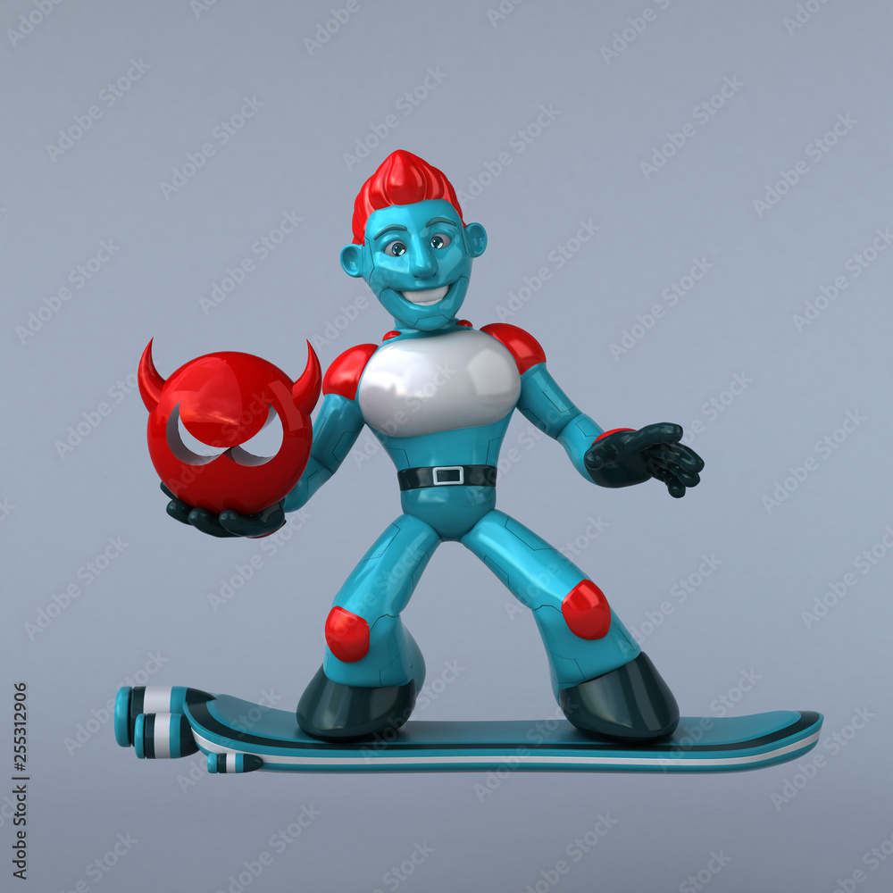 Red Robot - 3D Illustration Red Robot - 3D Illustration