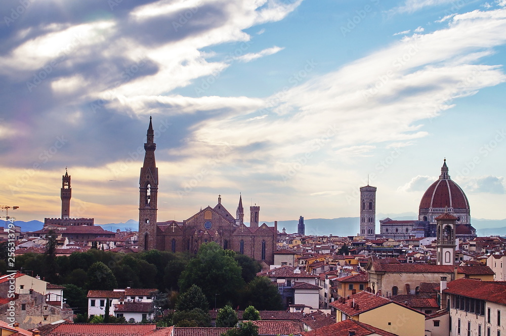 Obraz premium View of Florence from Zecca tower, Tuscany, Italy