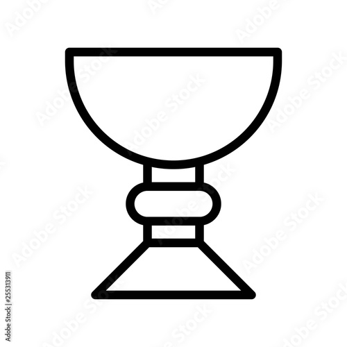 Holy grail vector, Easter line icon editable stroke