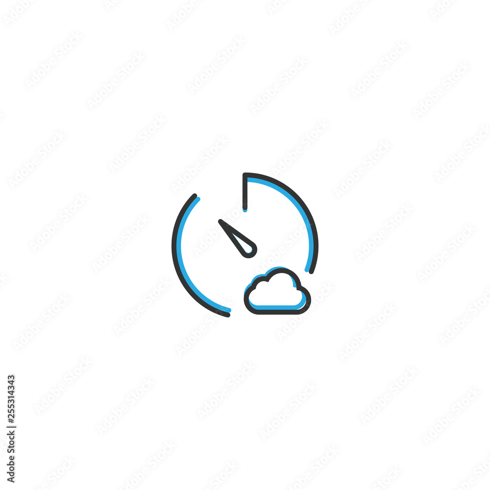 Stopwatch icon design. Interaction icon line vector illustration Stopwatch icon design. Interaction icon line vector illustration