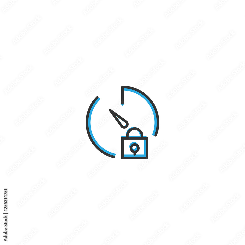 Stopwatch icon design. Interaction icon line vector illustration Stopwatch icon design. Interaction icon line vector illustration