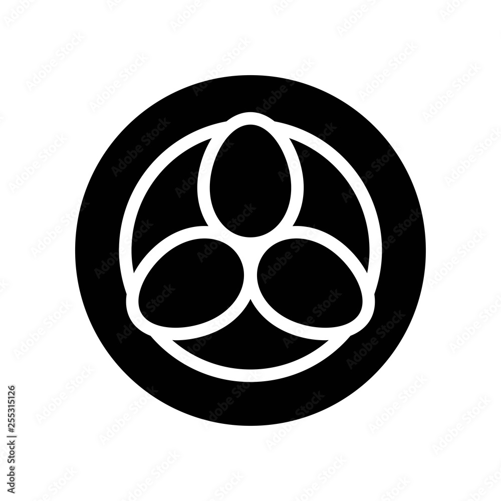 Eggs in bird nest vector, Isolated Easter solid style icon Eggs in bird nest vector, Isolated Easter solid style icon