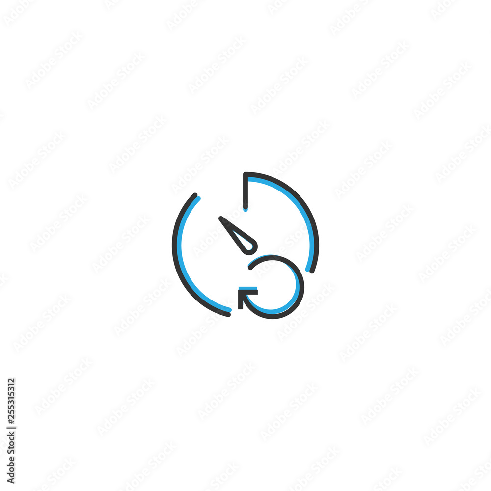Stopwatch icon design. Interaction icon line vector illustration Stopwatch icon design. Interaction icon line vector illustration