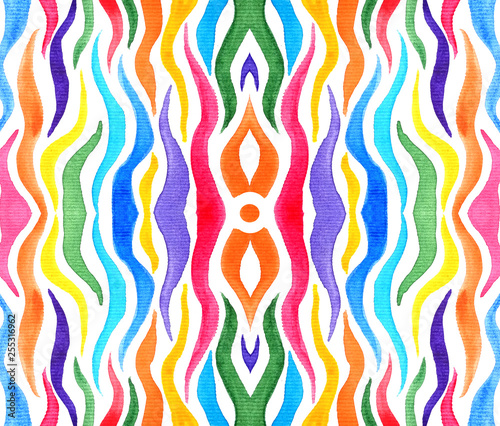 Abstract rainbow different colored tentacles for background textured as carpet
