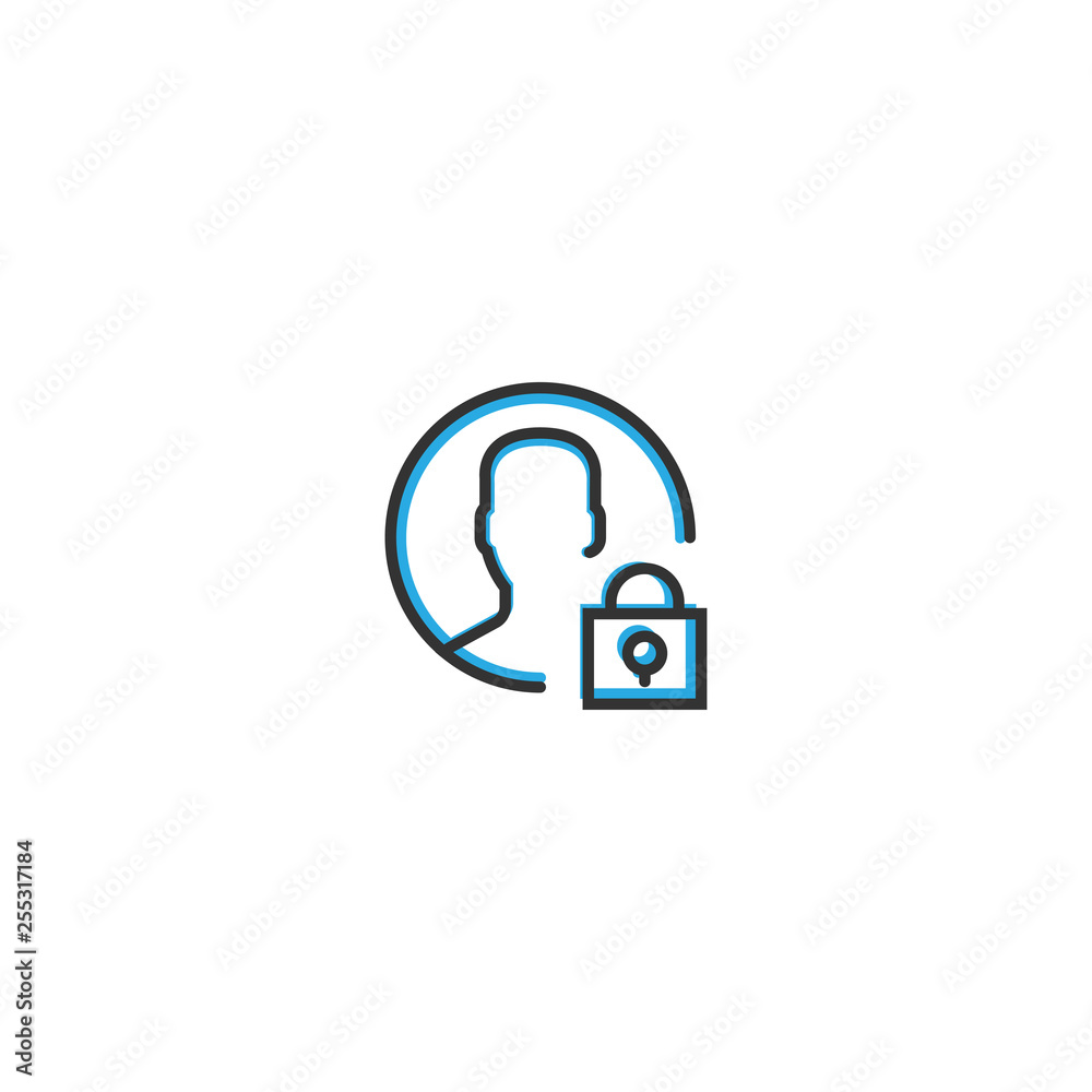 User icon design. Interaction icon line vector illustration User icon design. Interaction icon line vector illustration