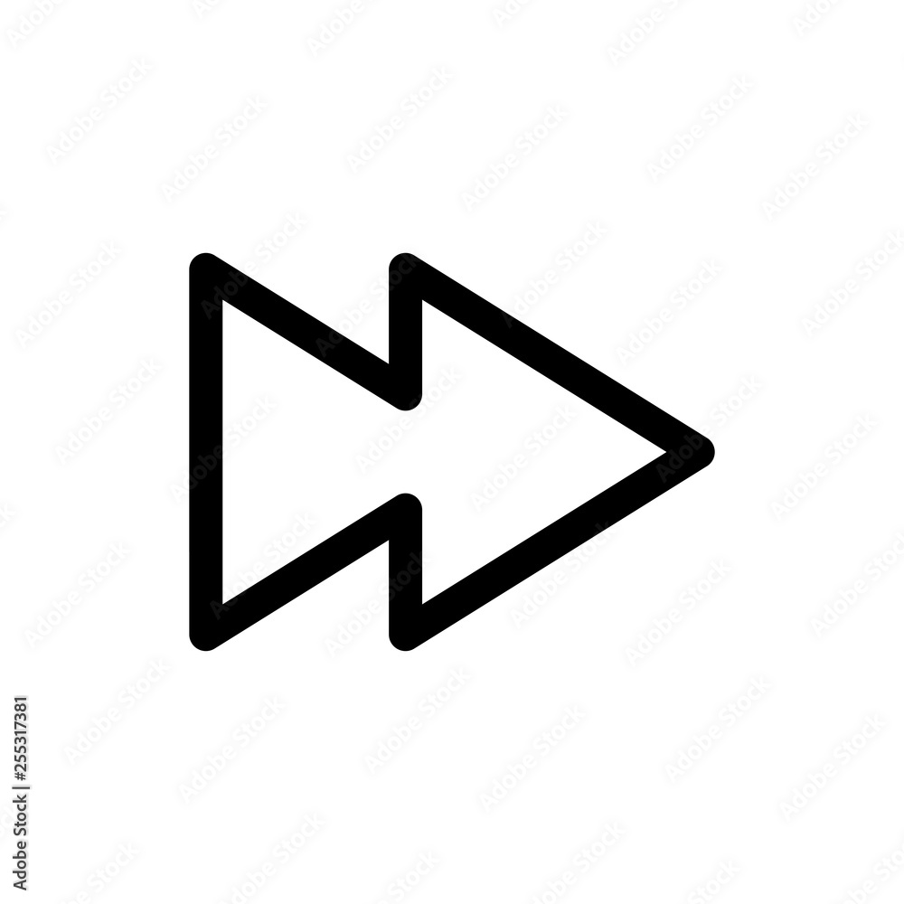Arrow icon simple flat style outline illustration Arrow icon simple flat style outline illustration