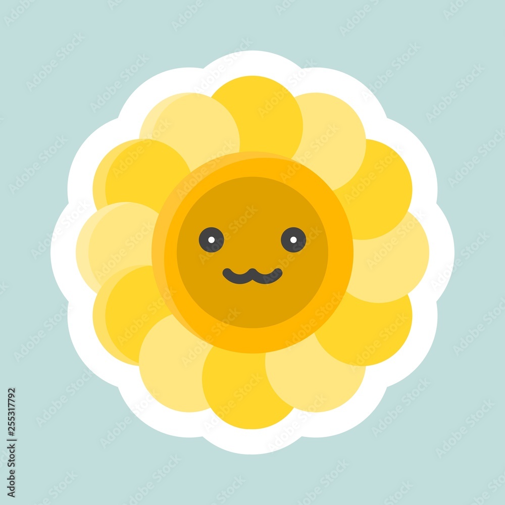 Flower vector icon, Easter and spring flat sticker