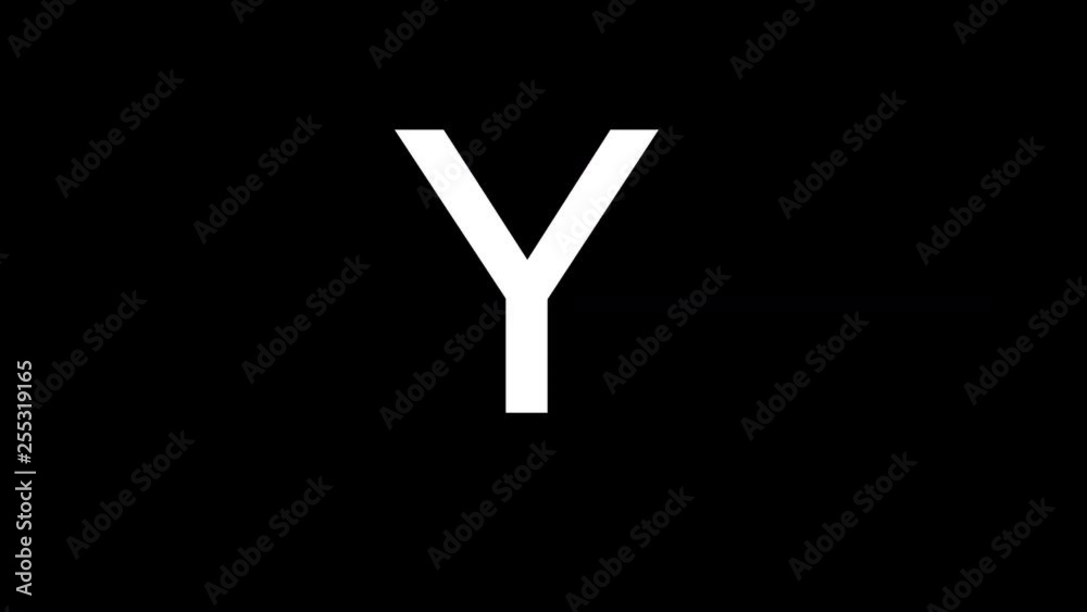 From the Glitch effect arises latin letter Y. Then the TV turns off. Alpha channel Premultiplied - Matted with color black From the Glitch effect arises latin letter Y. Then the TV turns off. Alpha channel Premultiplied - Matted with color black