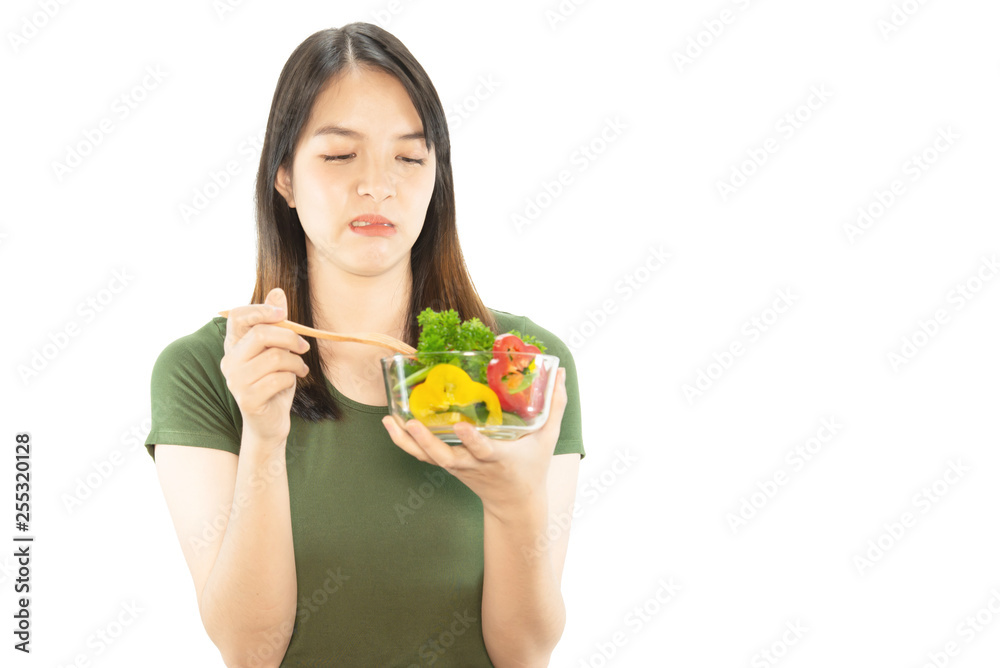Happy lady holding kichen stuff over copy space background - people home made food preparation concept Happy lady holding kichen stuff over copy space background - people home made food preparation concept