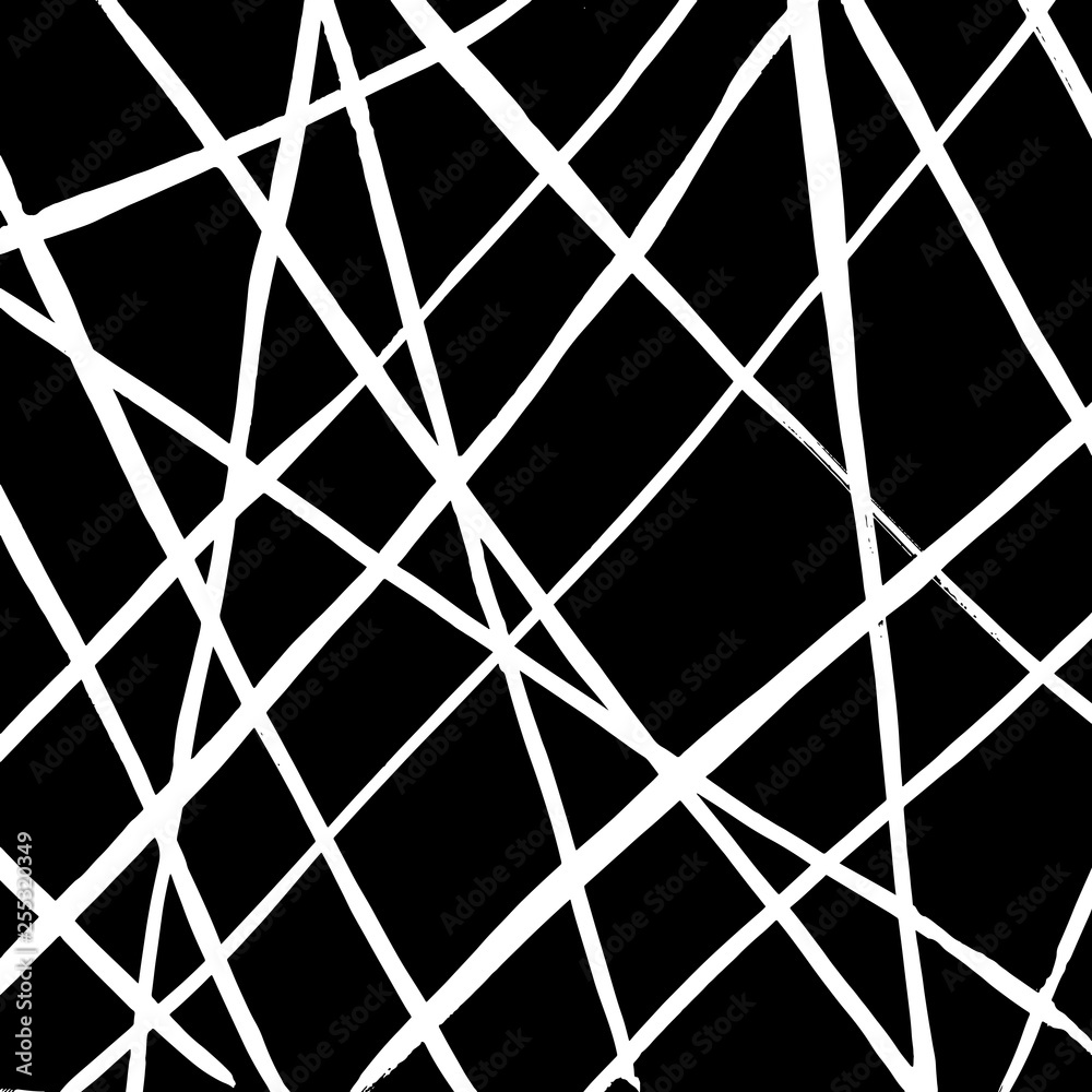 Brush grunge pattern. White and black vector.