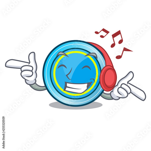 Listening music frisbee toys in the character shape