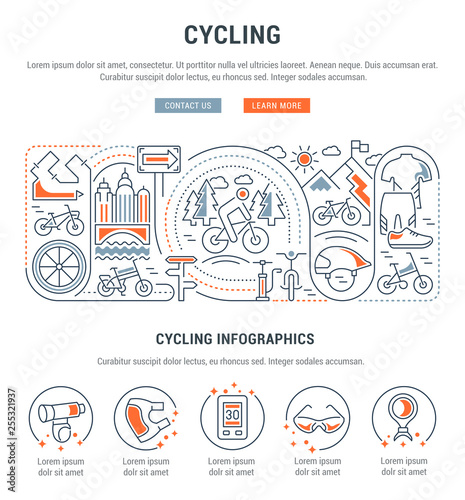 Vector Banner of the Cycling.