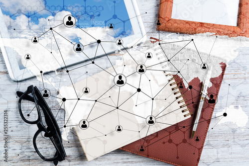 Social connection and networking concepts. photo