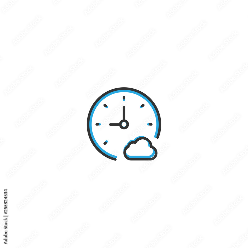 Stopwatch icon design. Interaction icon line vector illustration
