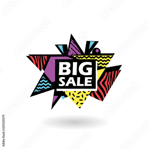 Sale banner memphis design ...