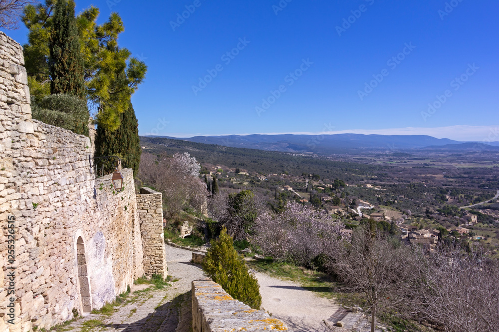 View of a part of the small French village Gordes in Provence