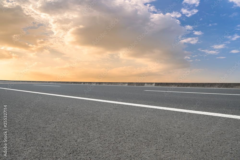 Road surface and sky cloud landscape.. Road surface and sky cloud landscape..