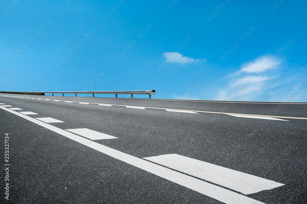 Fototapeta premium Road surface and sky cloud landscape..