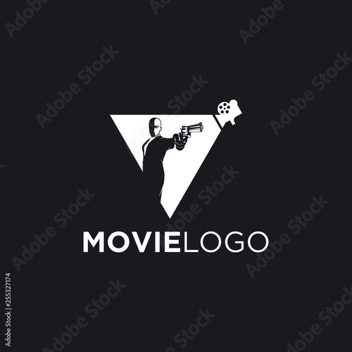 action movie logo concept
