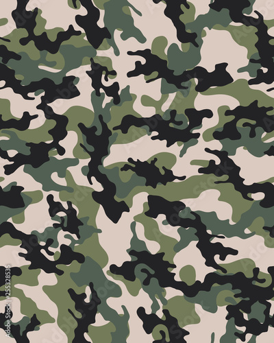 Camouflage pattern.Seamless army wallpaper.Military design.Abstract camo design.Digital paper.Repeating camouflage background.Fashionable.Printable art.Colorful vector illustration.