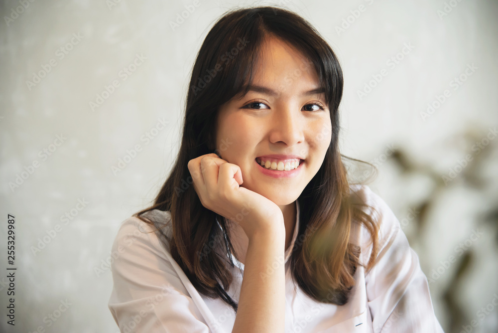 Lovely Asian young lady portriat - happy woman lifestyle concept Lovely Asian young lady portriat - happy woman lifestyle concept