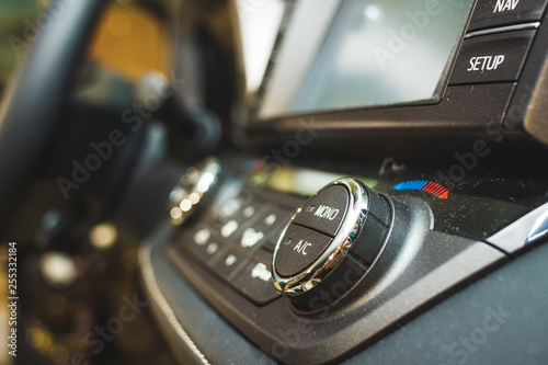 Part of media control selector of car interior