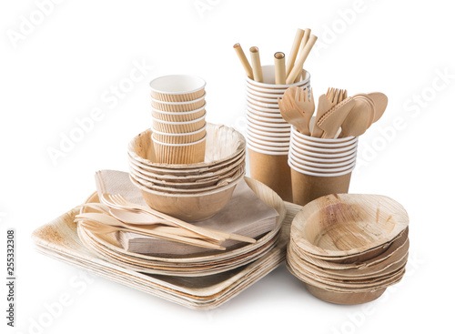 Eco friendly disposable tableware photo