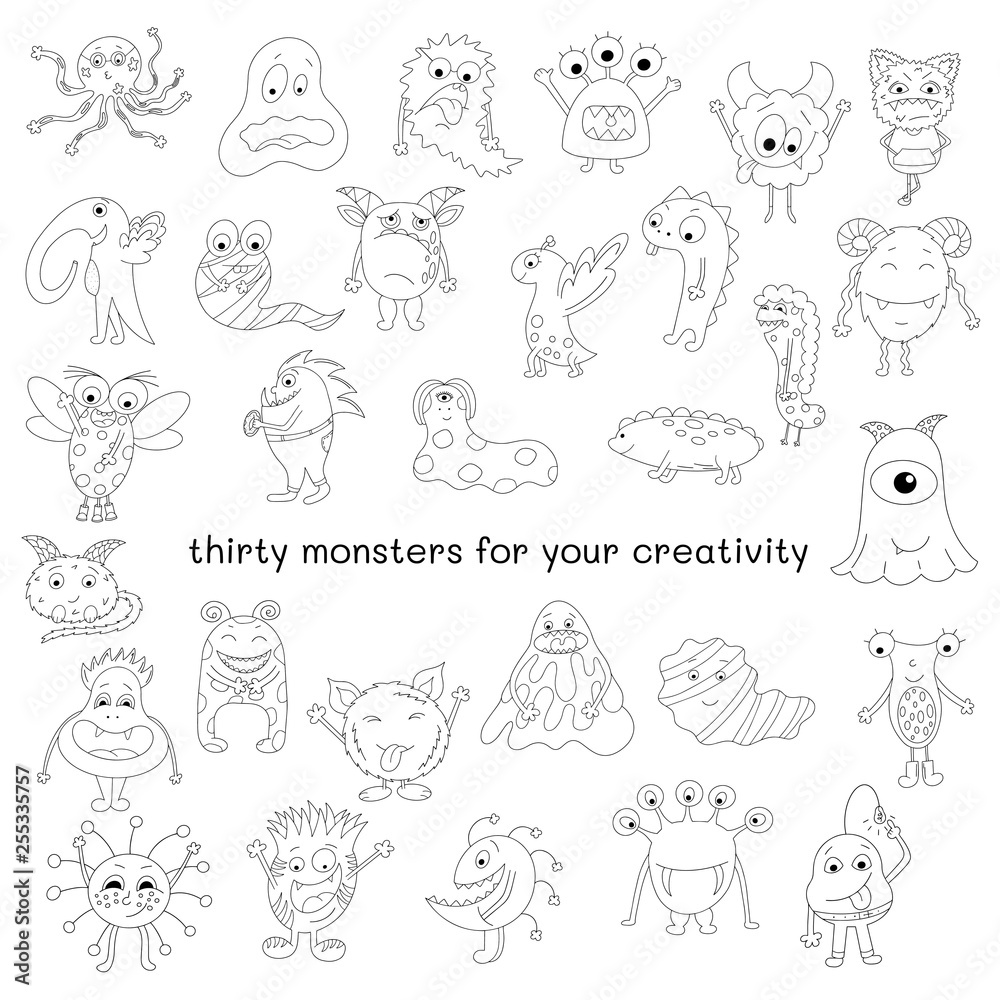 Beautiful flat monsters