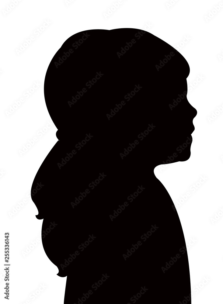girl head silhouette vector girl head silhouette vector