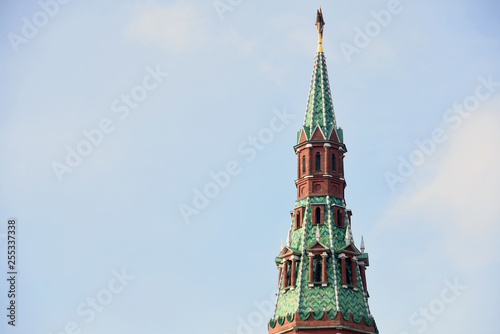 Architecture of Moscow Kremlin. Color photo.