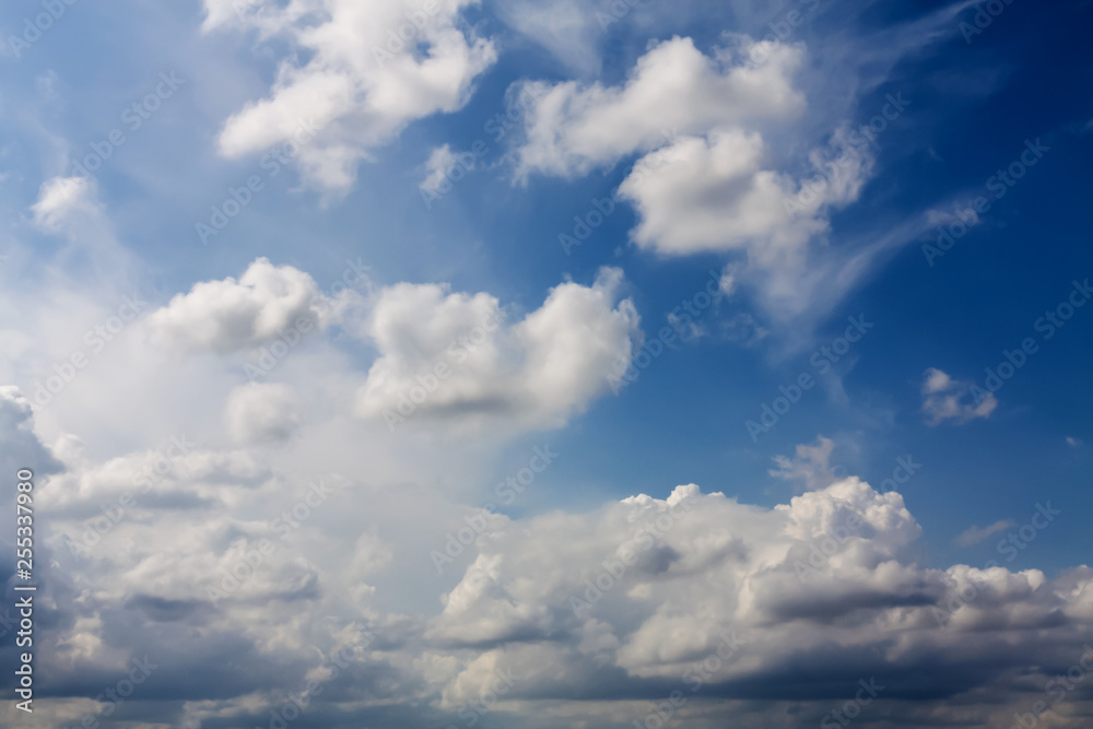 Blue sky with clouds on a sunny day. Blue sky with clouds on a sunny day.