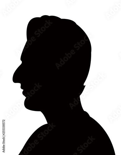 a man head silhouette vector