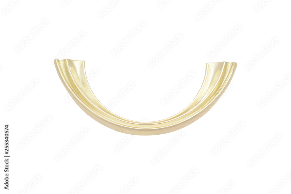 Gold handle isolated on white background Gold handle isolated on white background