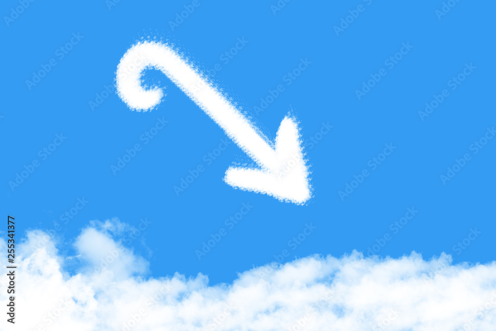 Naklejka premium arrow is a cloud shape