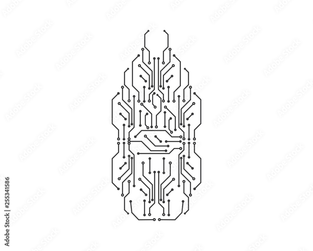 circuit board line concept design illustration