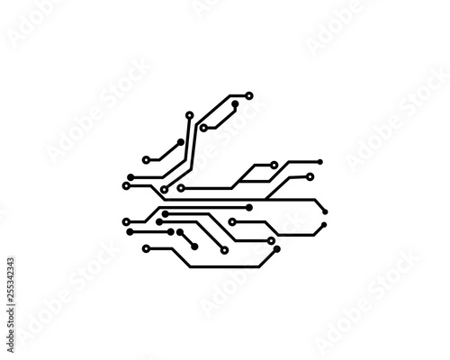 circuit board line concept design illustration