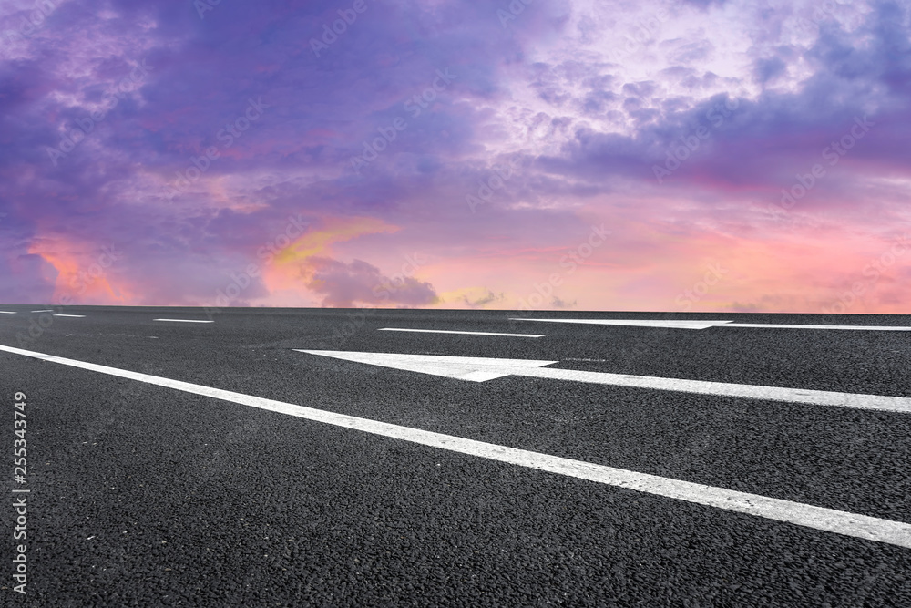 Road surface and sky cloud landscape.. Road surface and sky cloud landscape..