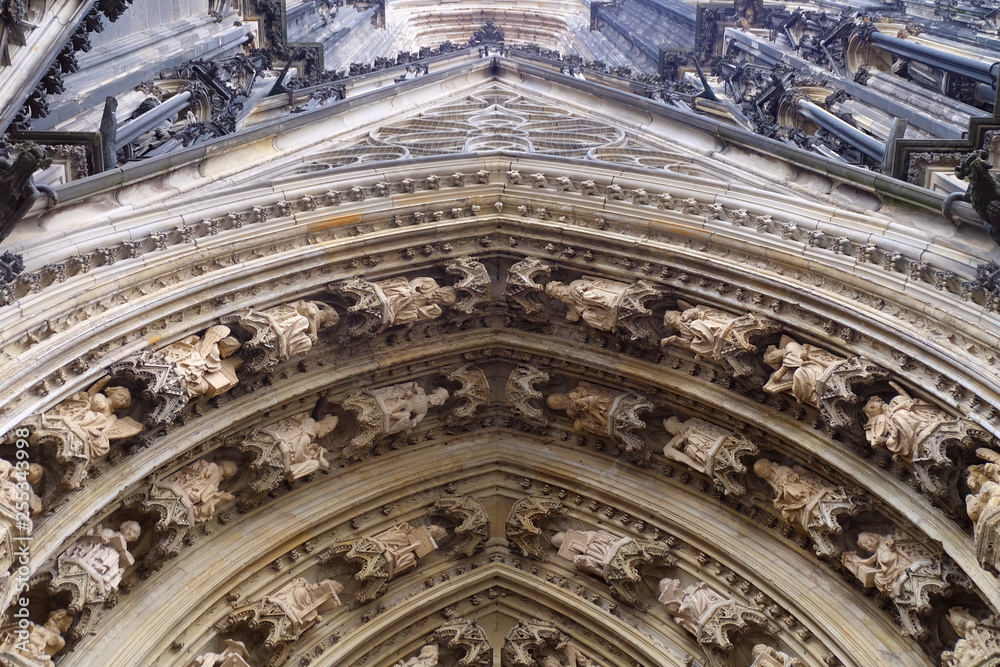 Gothic bas reliefs on Cologne Cathedral