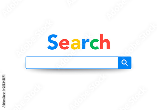 Vector Element Google Search Bar, Search Engine Template photo