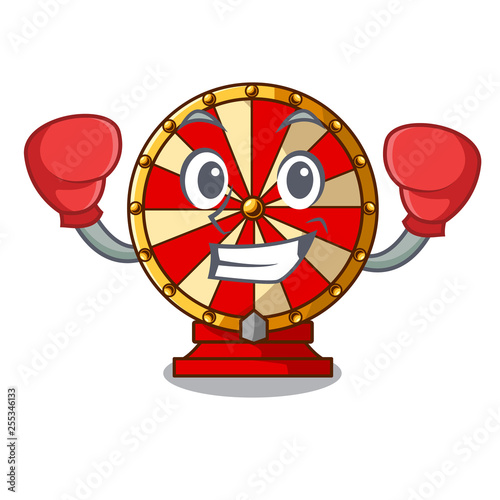 Boxing spinning wheel game the mascot shape