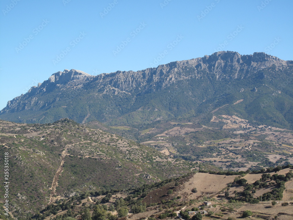View of dry mountains in Spain